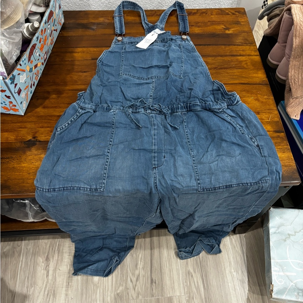 Time and Tru Blue Denim Overalls Jumpsuit